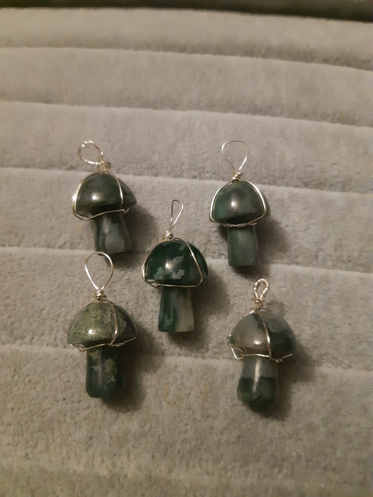 wire wrapped mini mushrooms