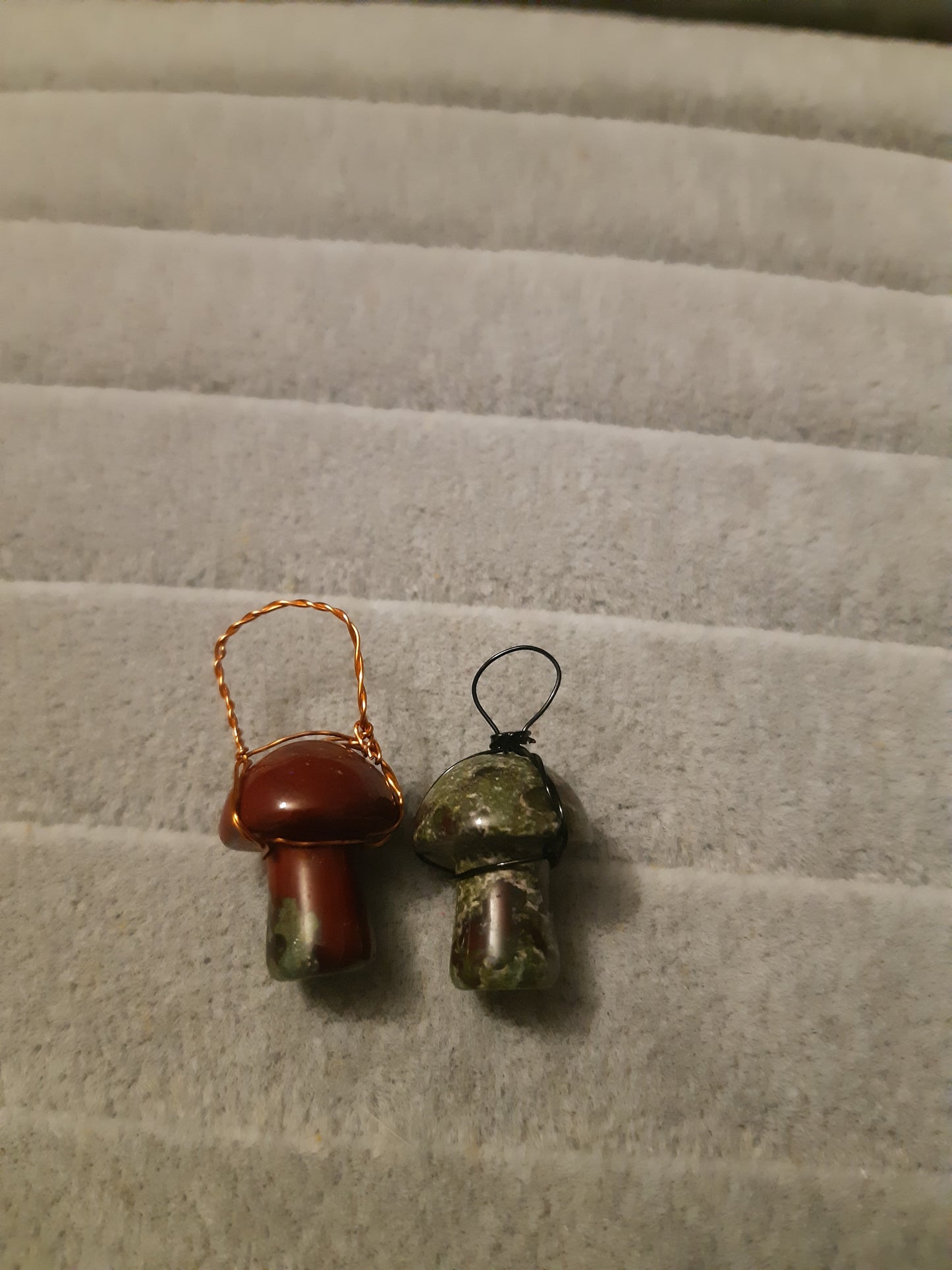 wire wrapped mini mushrooms