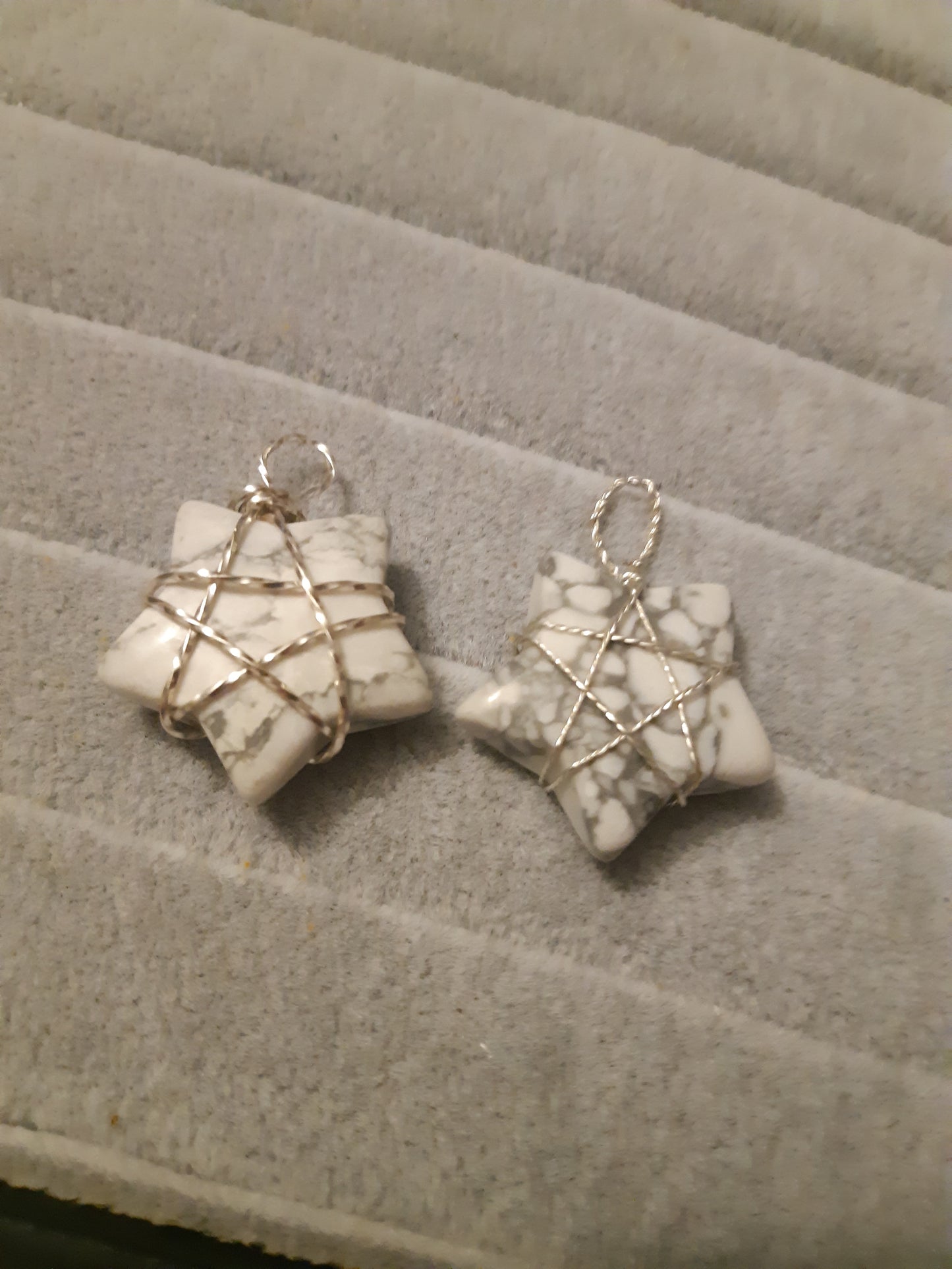 Wire-wrapped star pendants