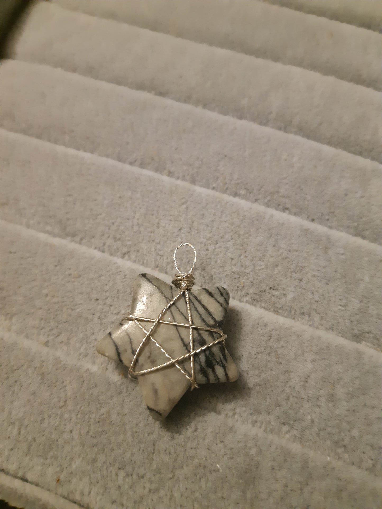 Wire-wrapped star pendants