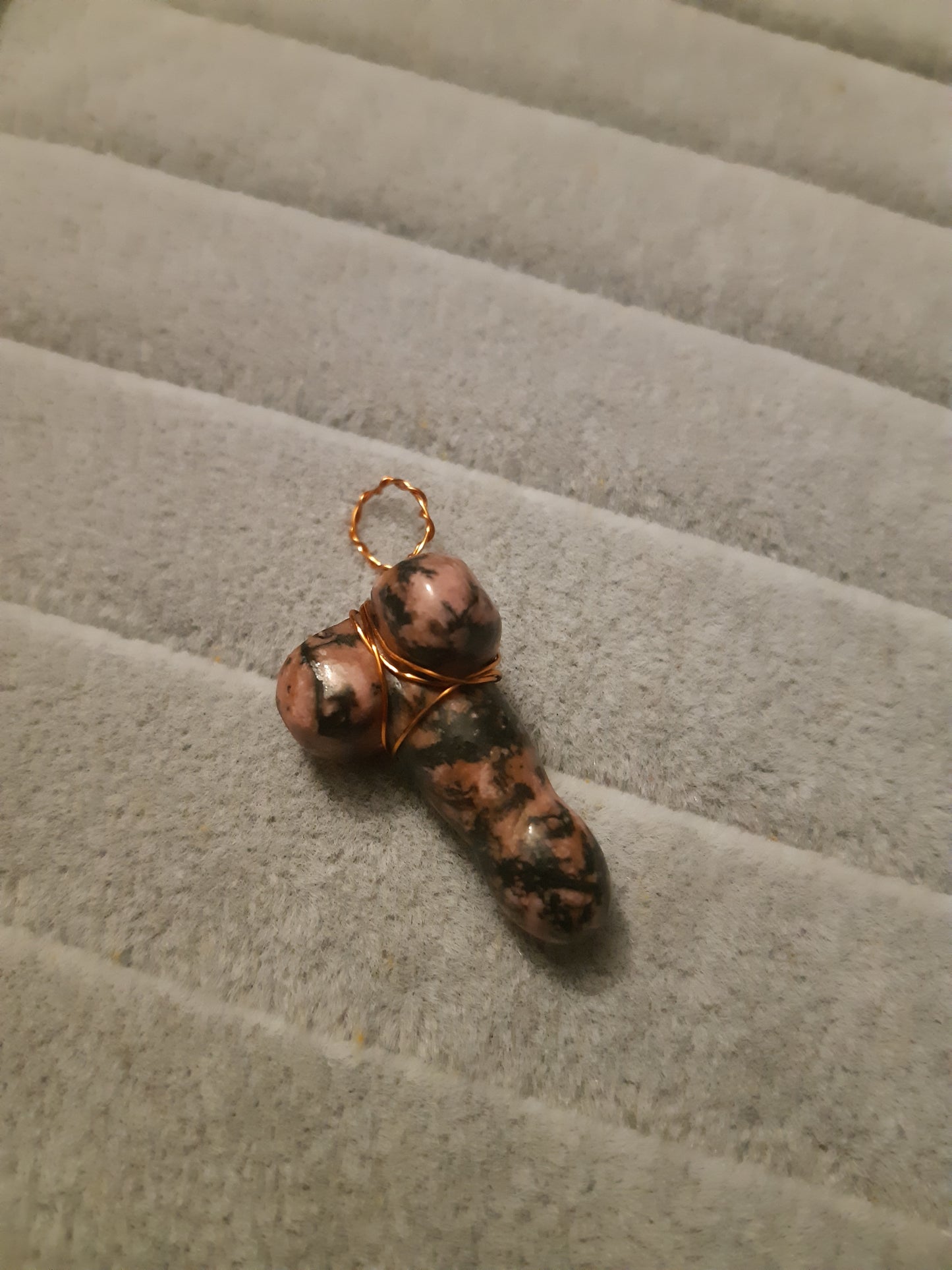 wire wrapped gemstone peen pendants