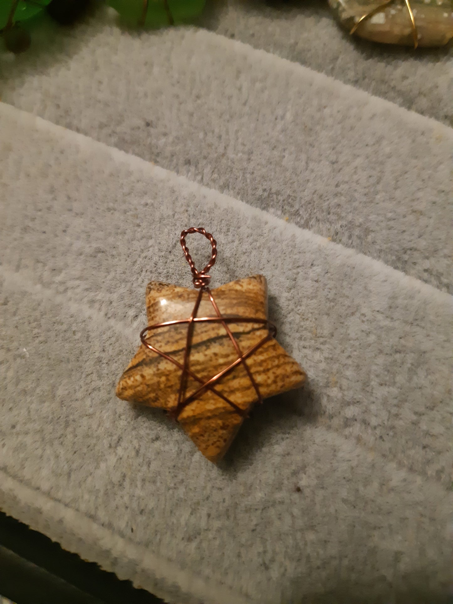Wire-wrapped star pendants