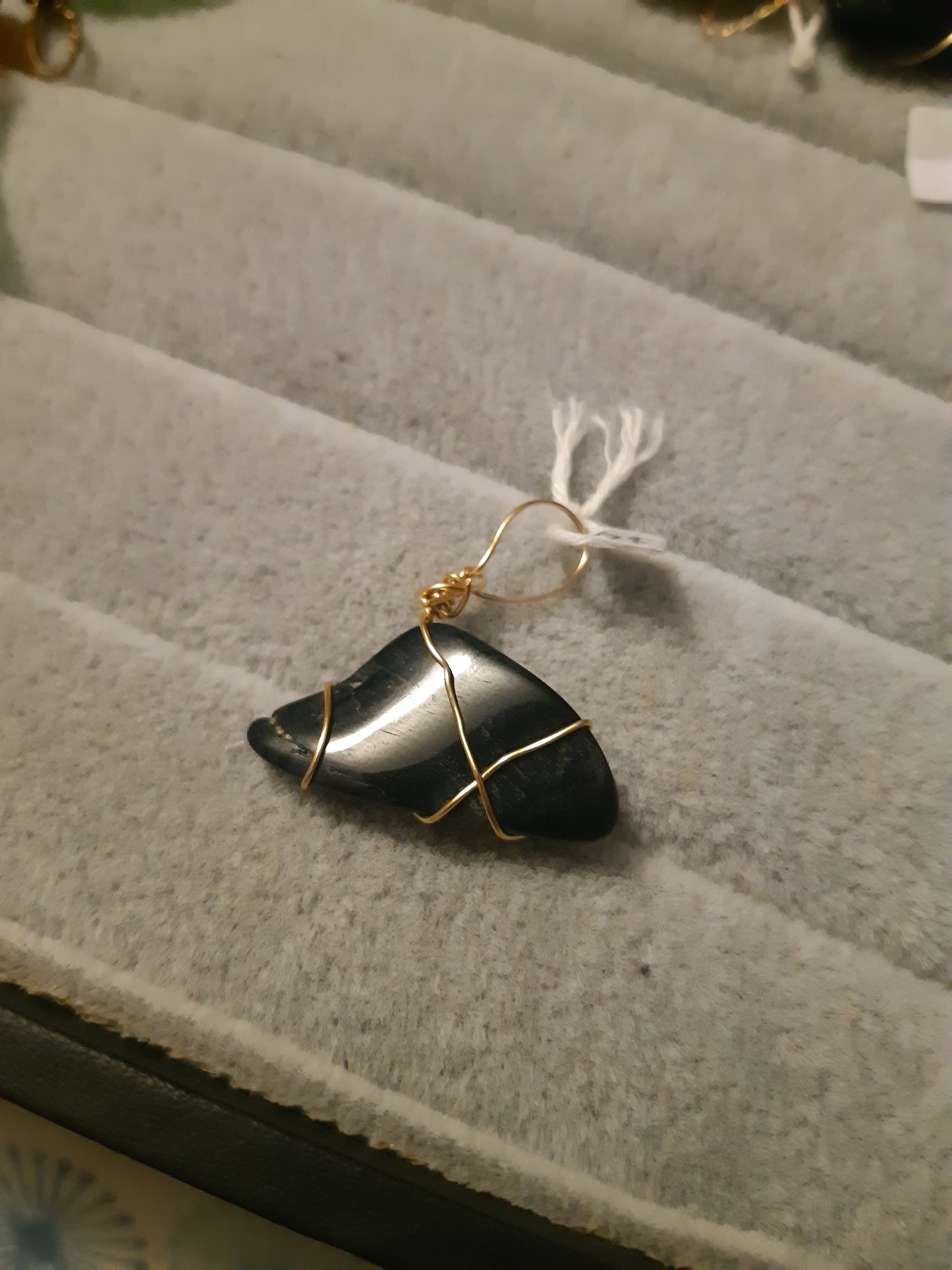 onyx wire wrapped pendants