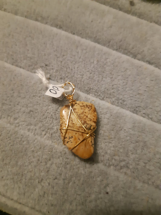 picture jasper wire wrapped pendants