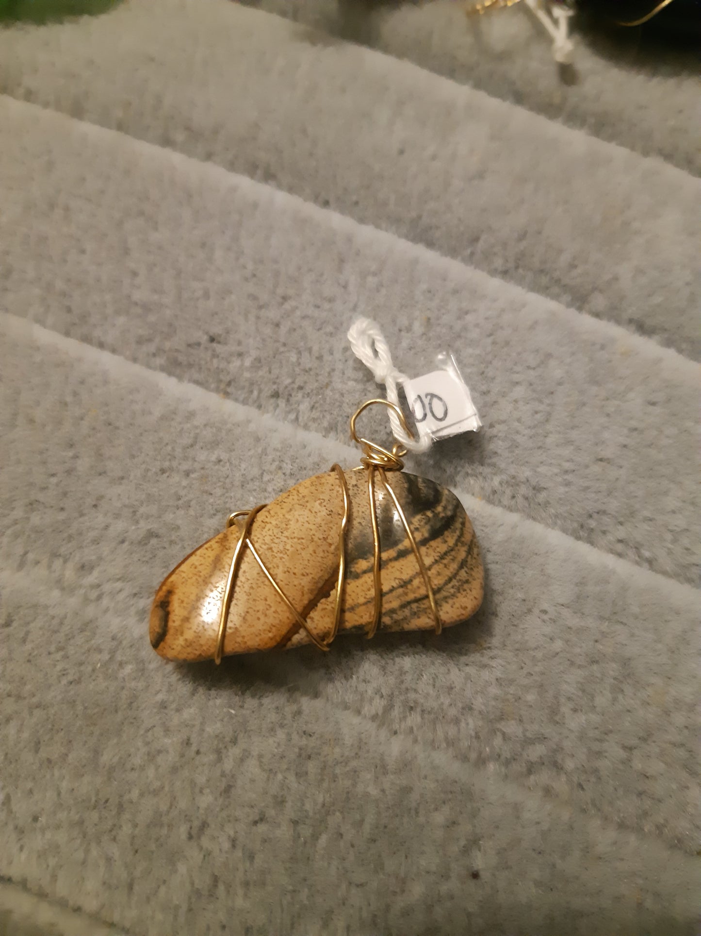 picture jasper wire wrapped pendants