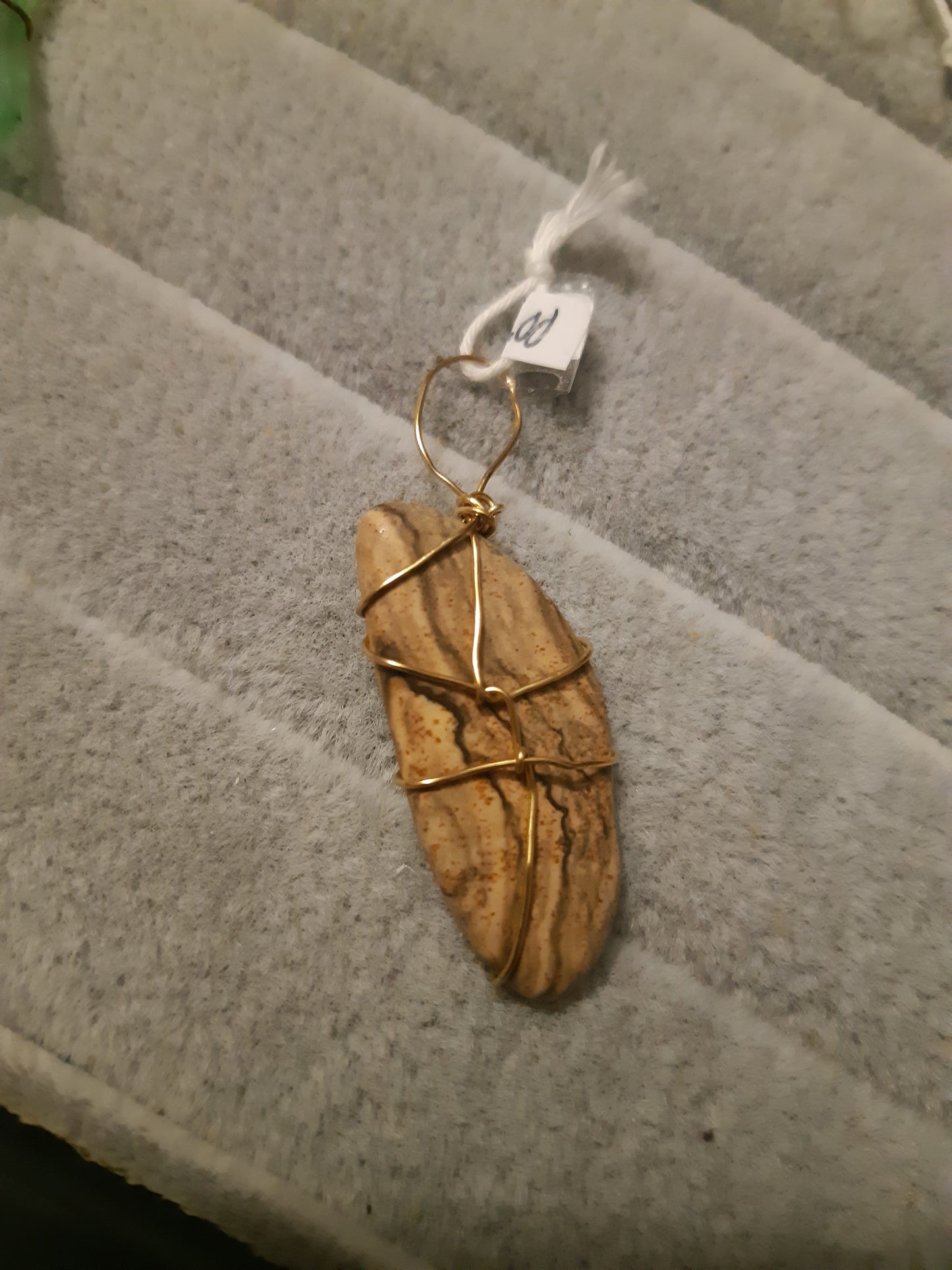 picture jasper wire wrapped pendants