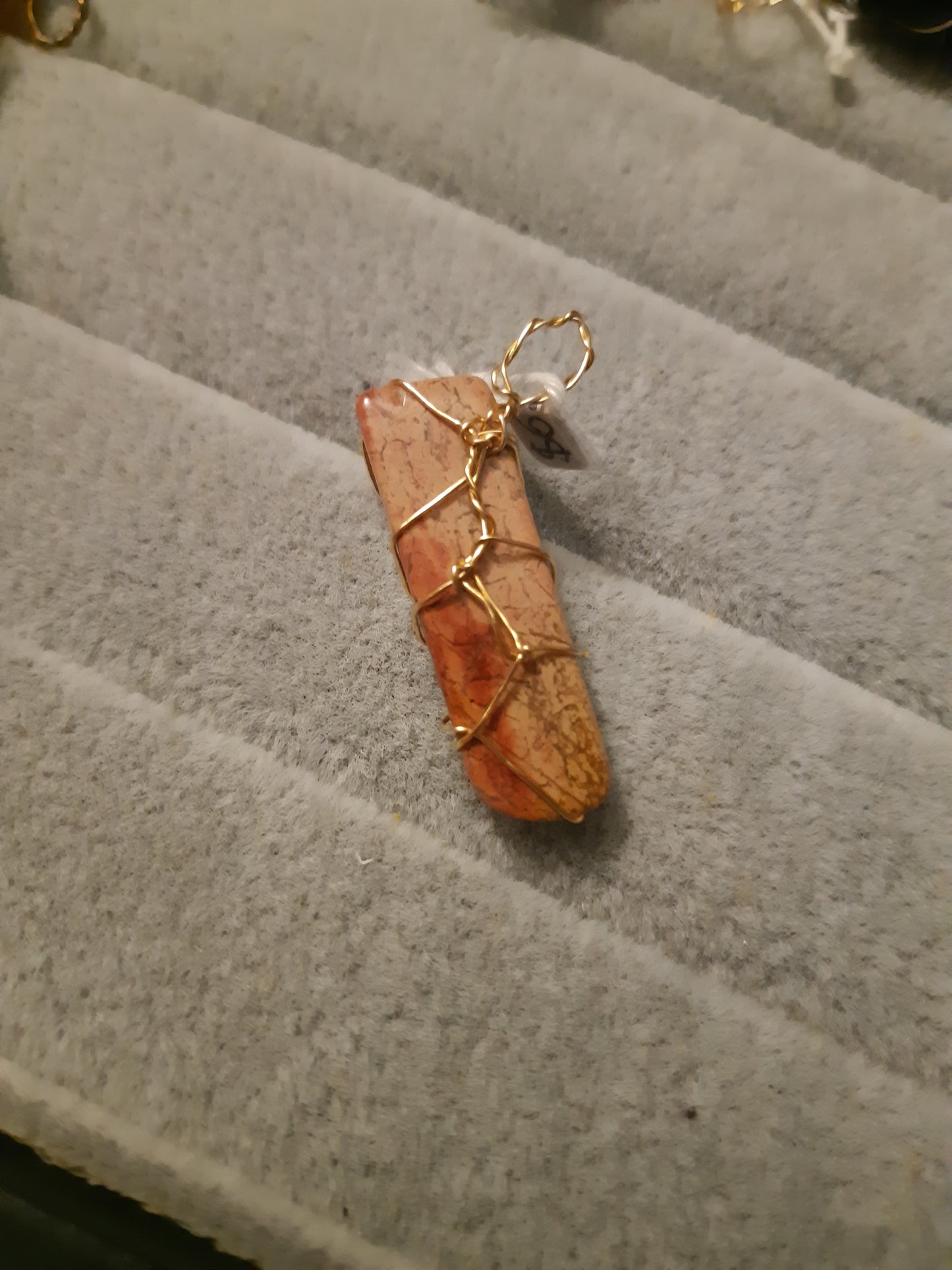 picture jasper wire wrapped pendants