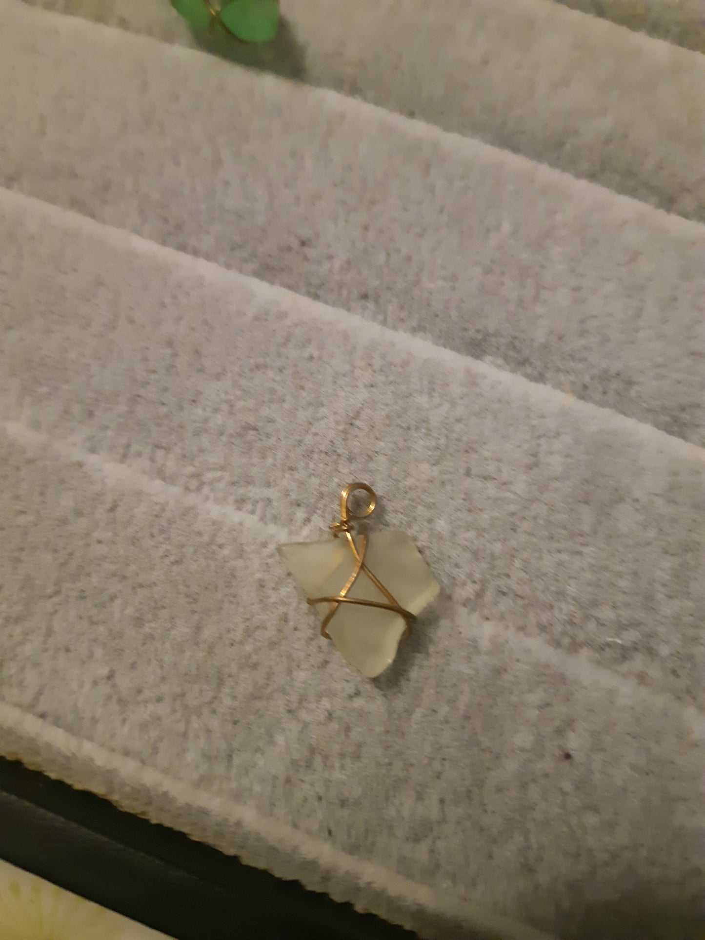 seaglass wire wrapped pendants