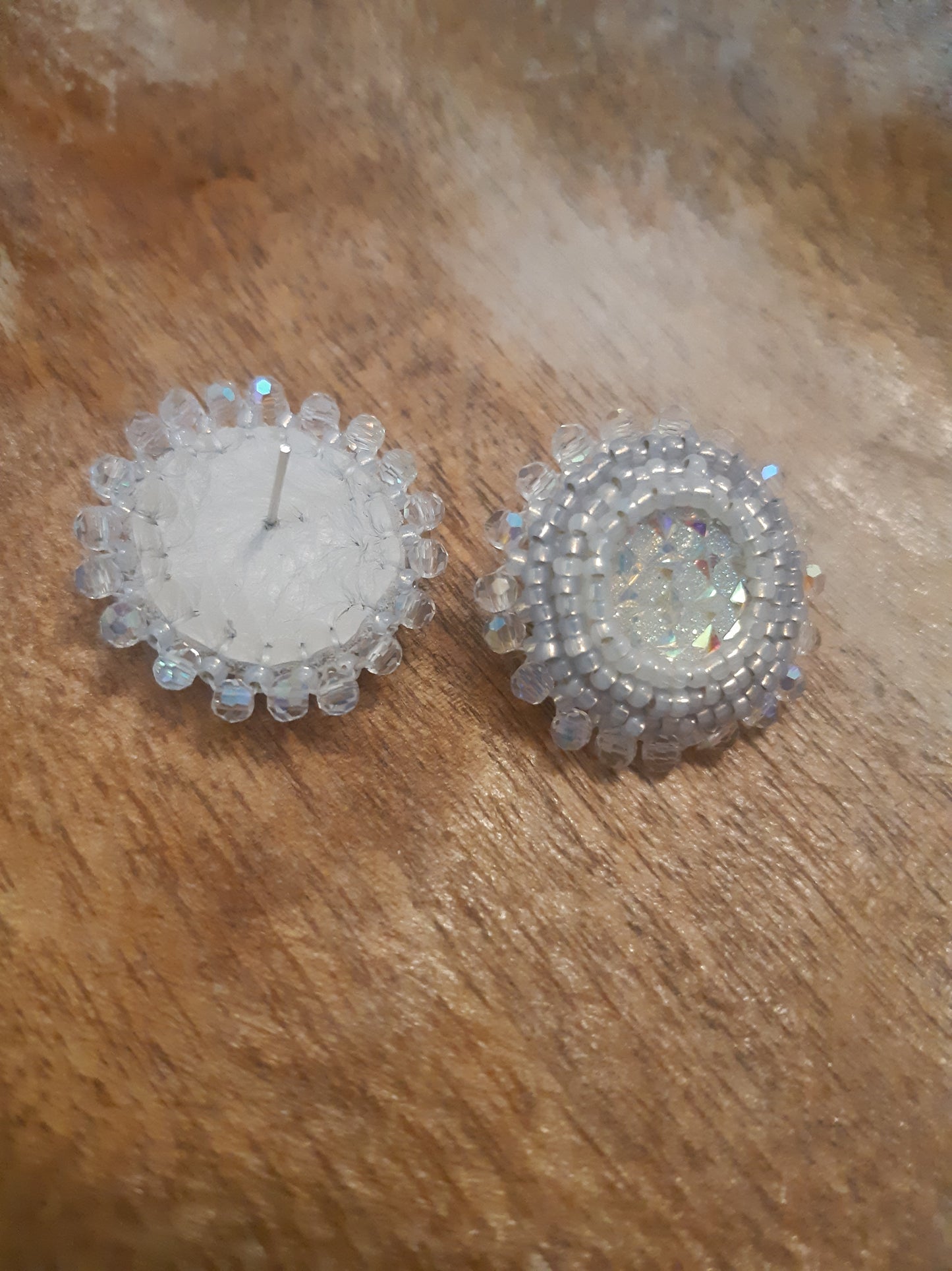 Shades of white Swarovski studs
