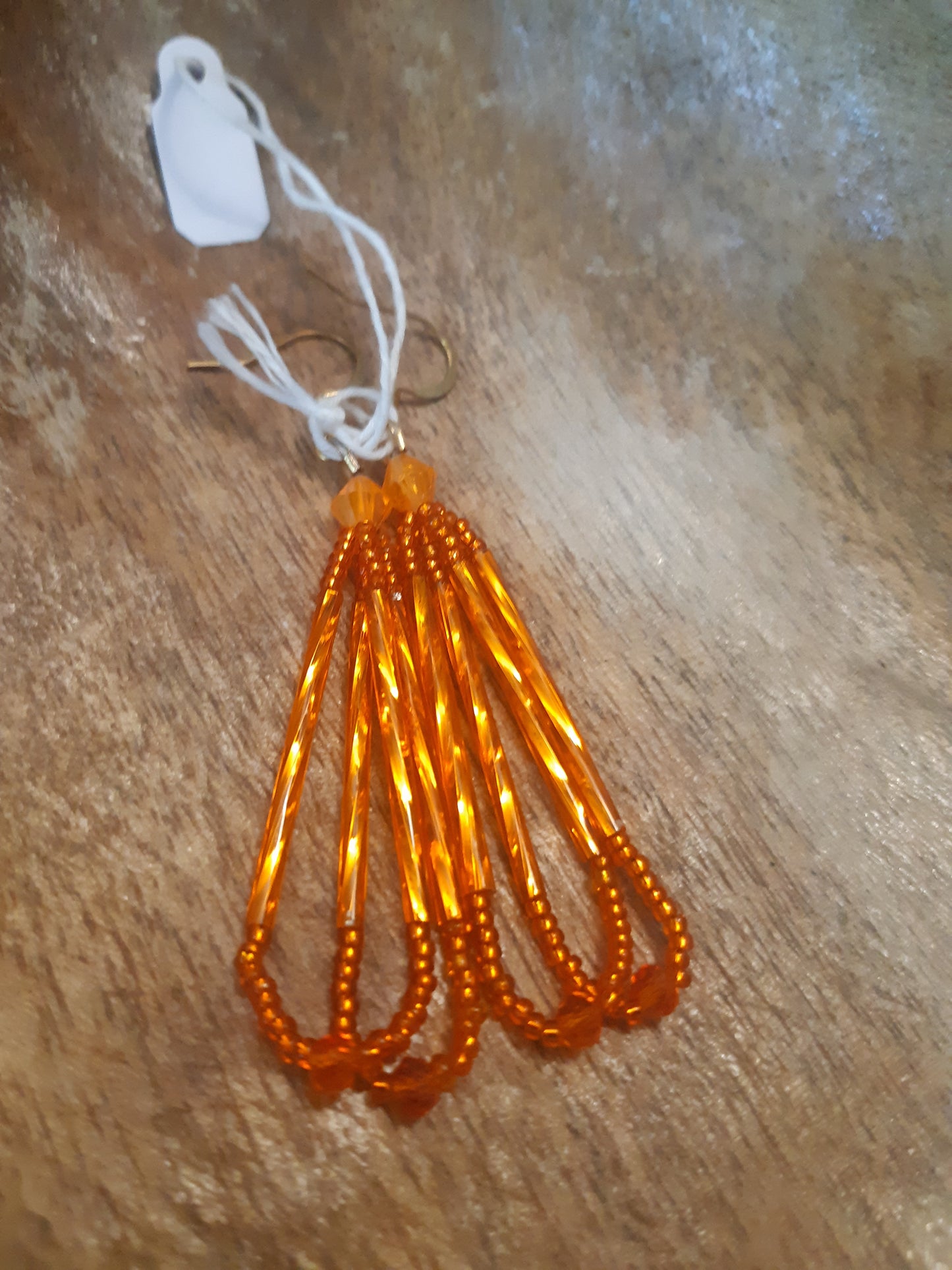 Silver lined orange loops