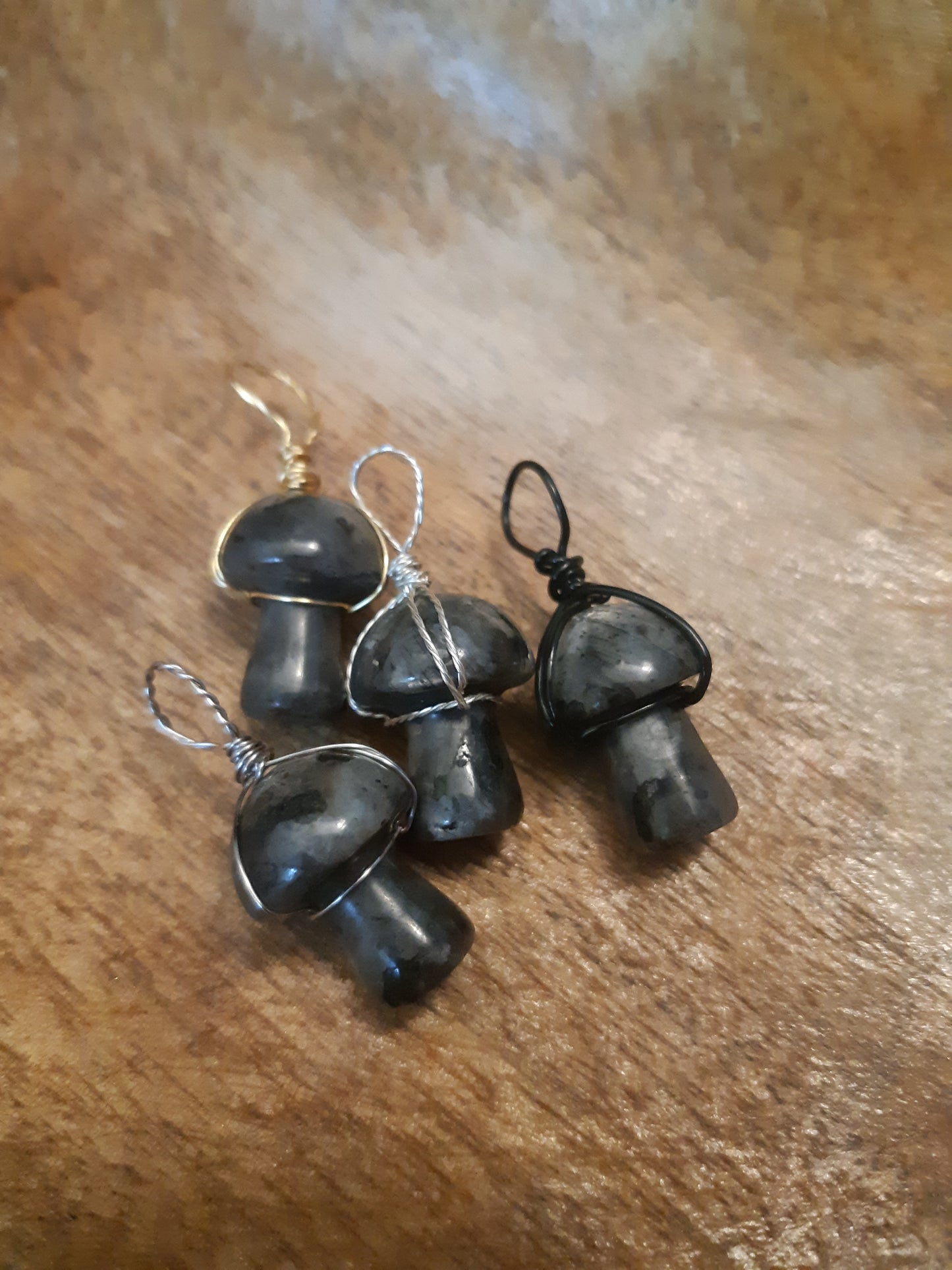 wire wrapped mini mushrooms