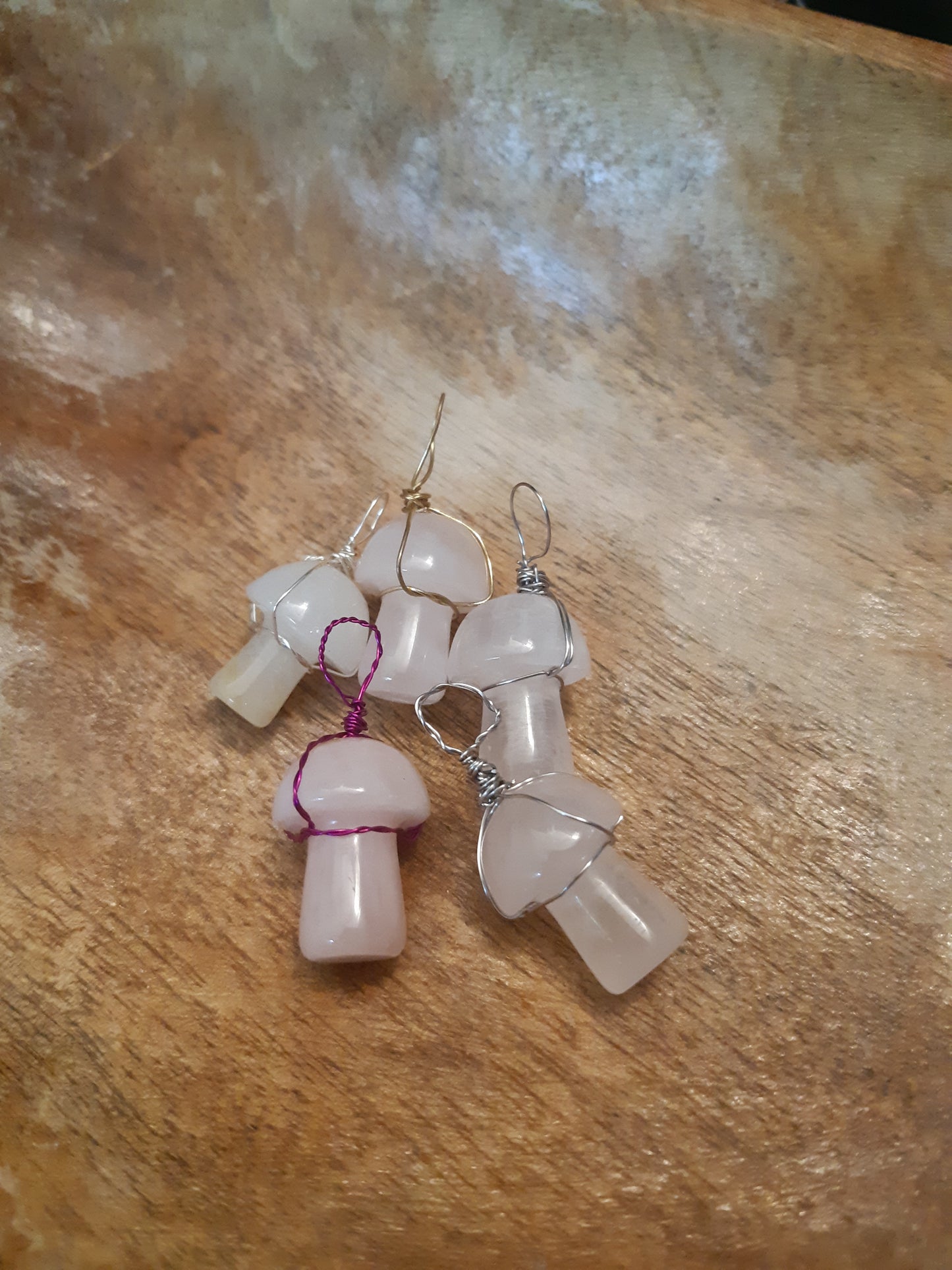 wire wrapped mini mushrooms