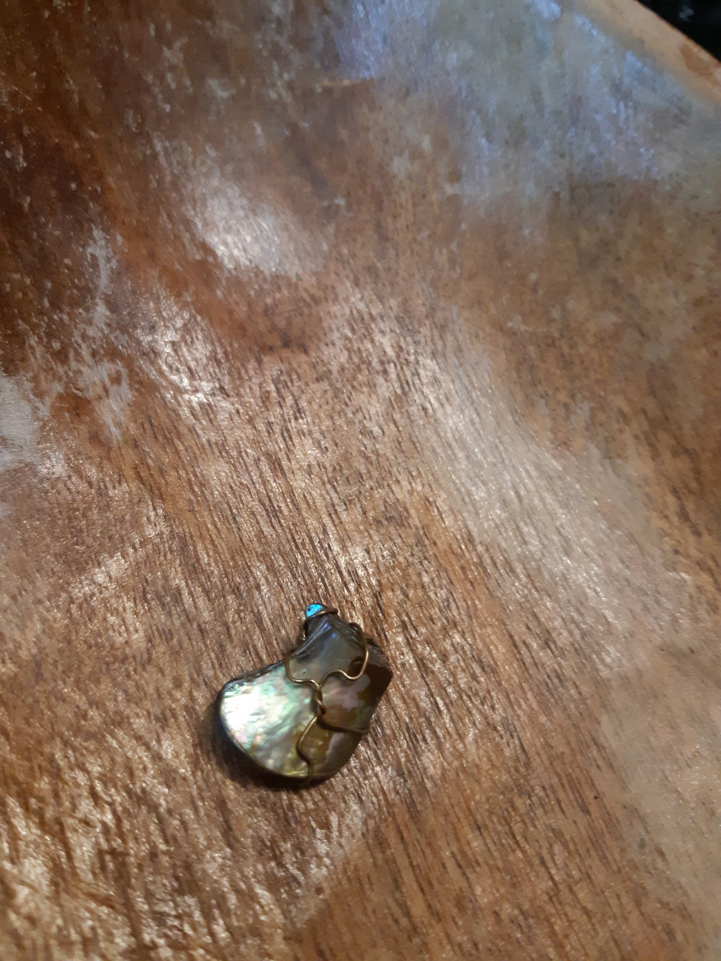 abalone wire wrapped pendants