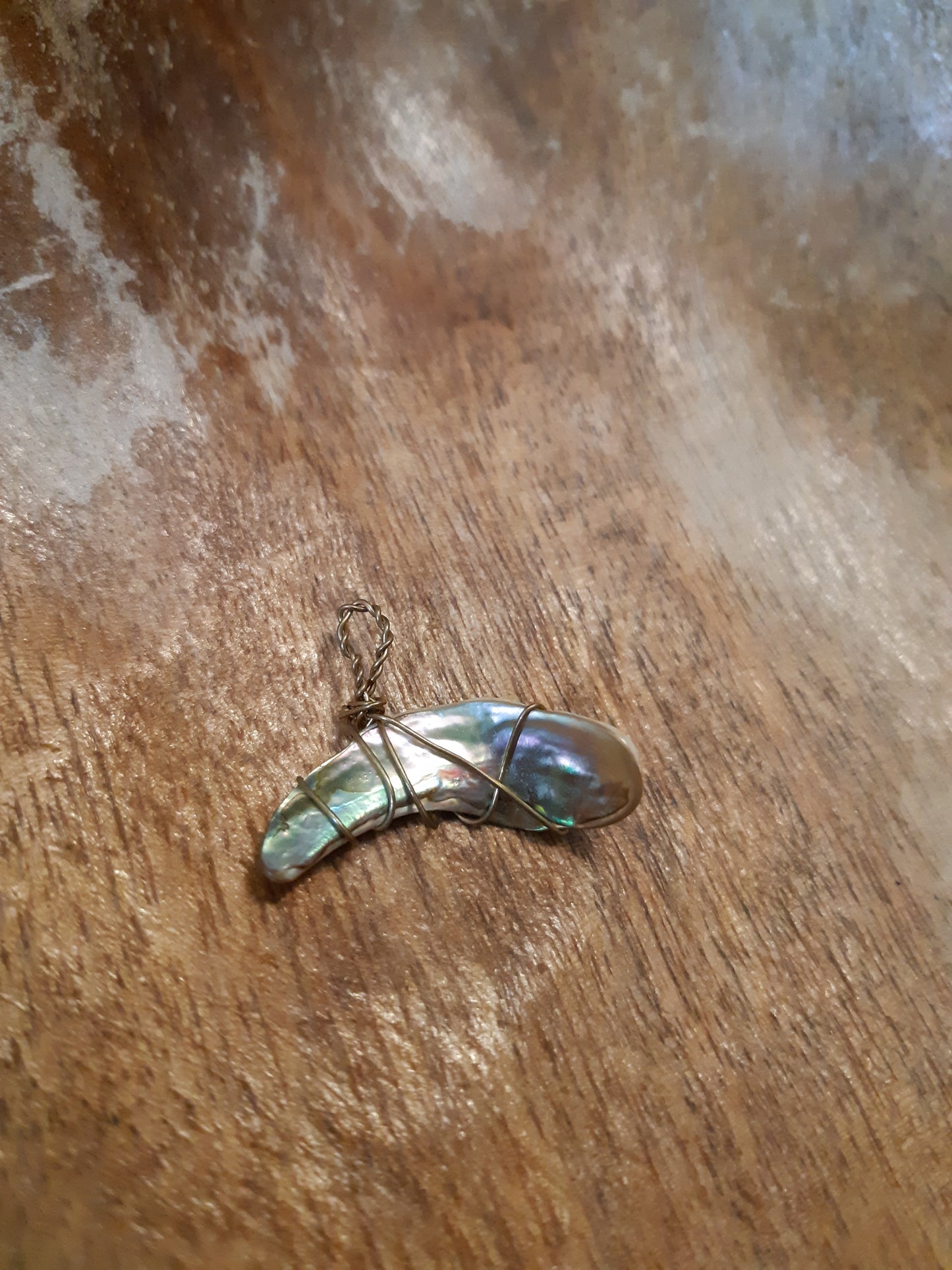 abalone wire wrapped pendants