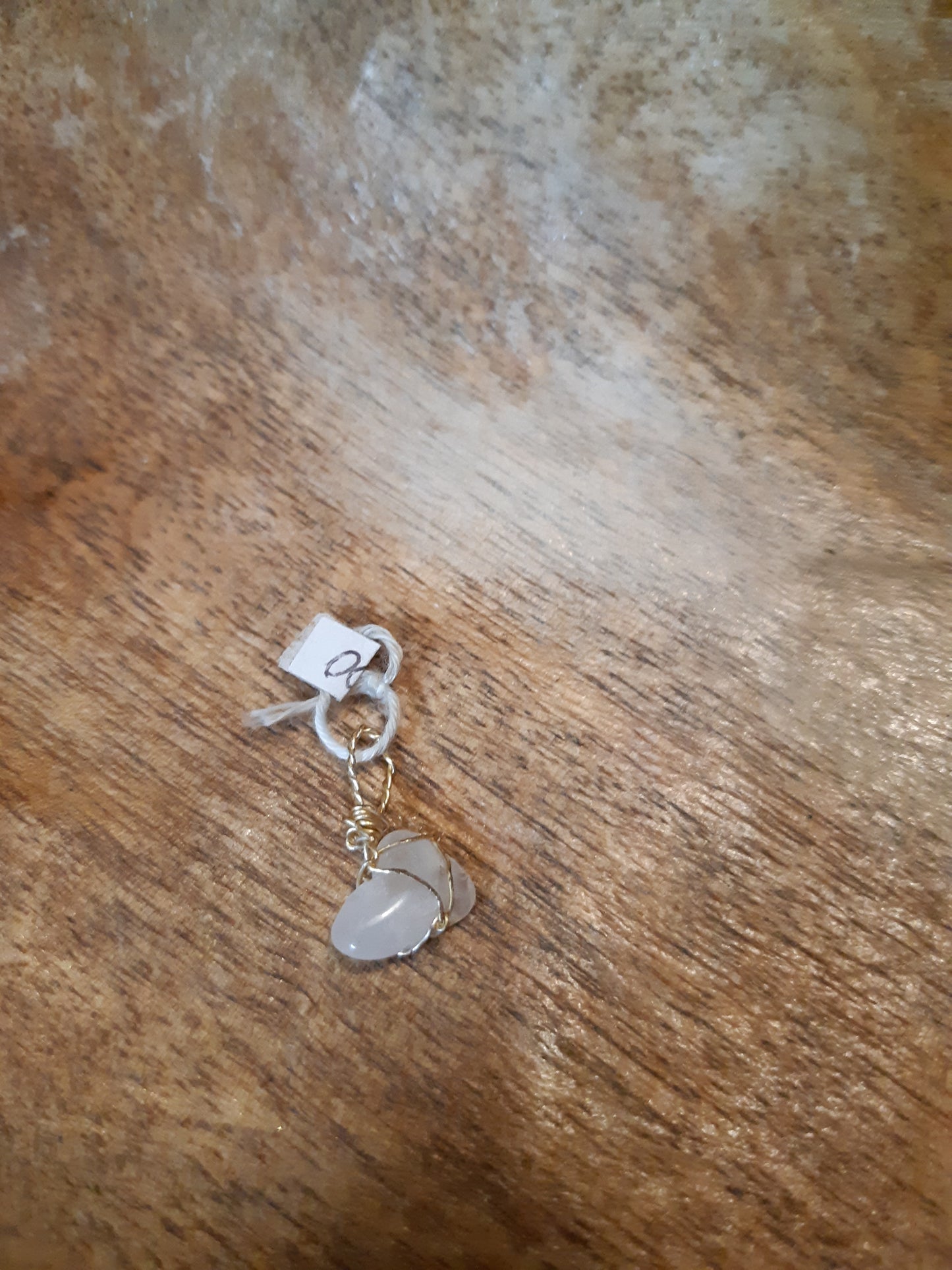 rose quartz wire wrapped pendants