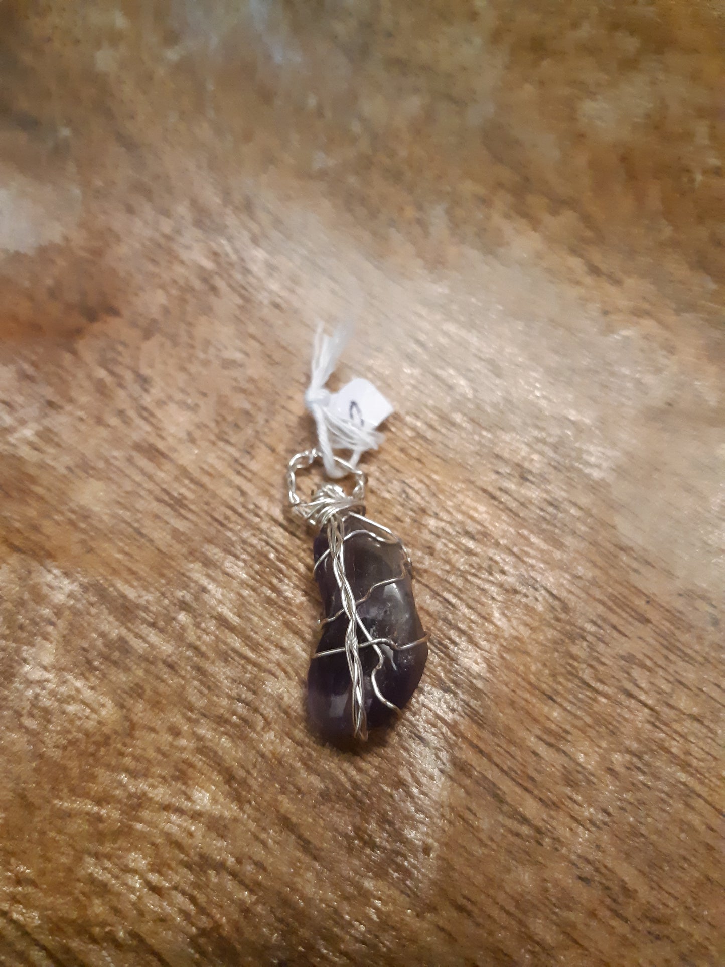 amethyst wire wrapped pendants