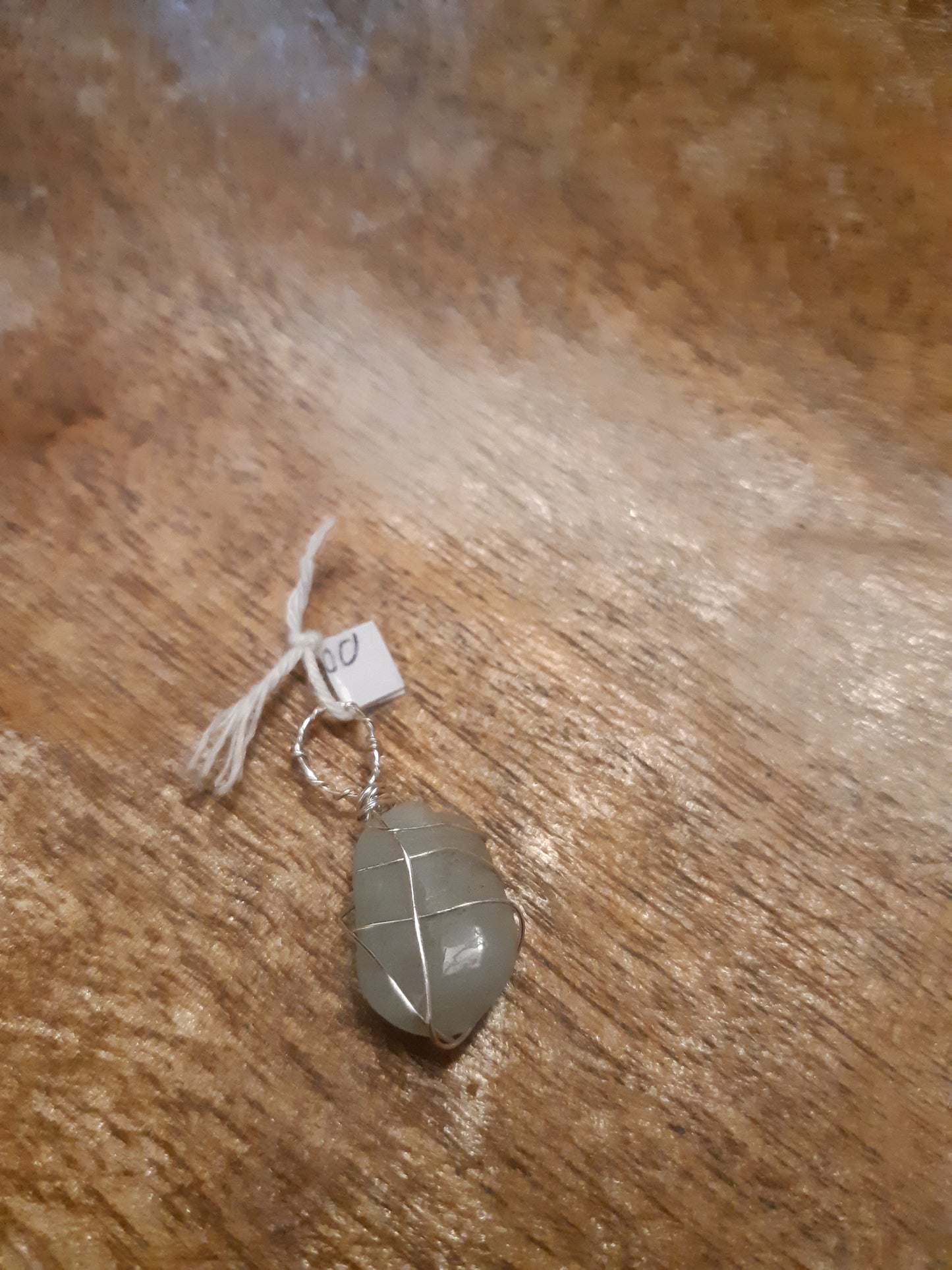aquamarine wire wrapped pendants