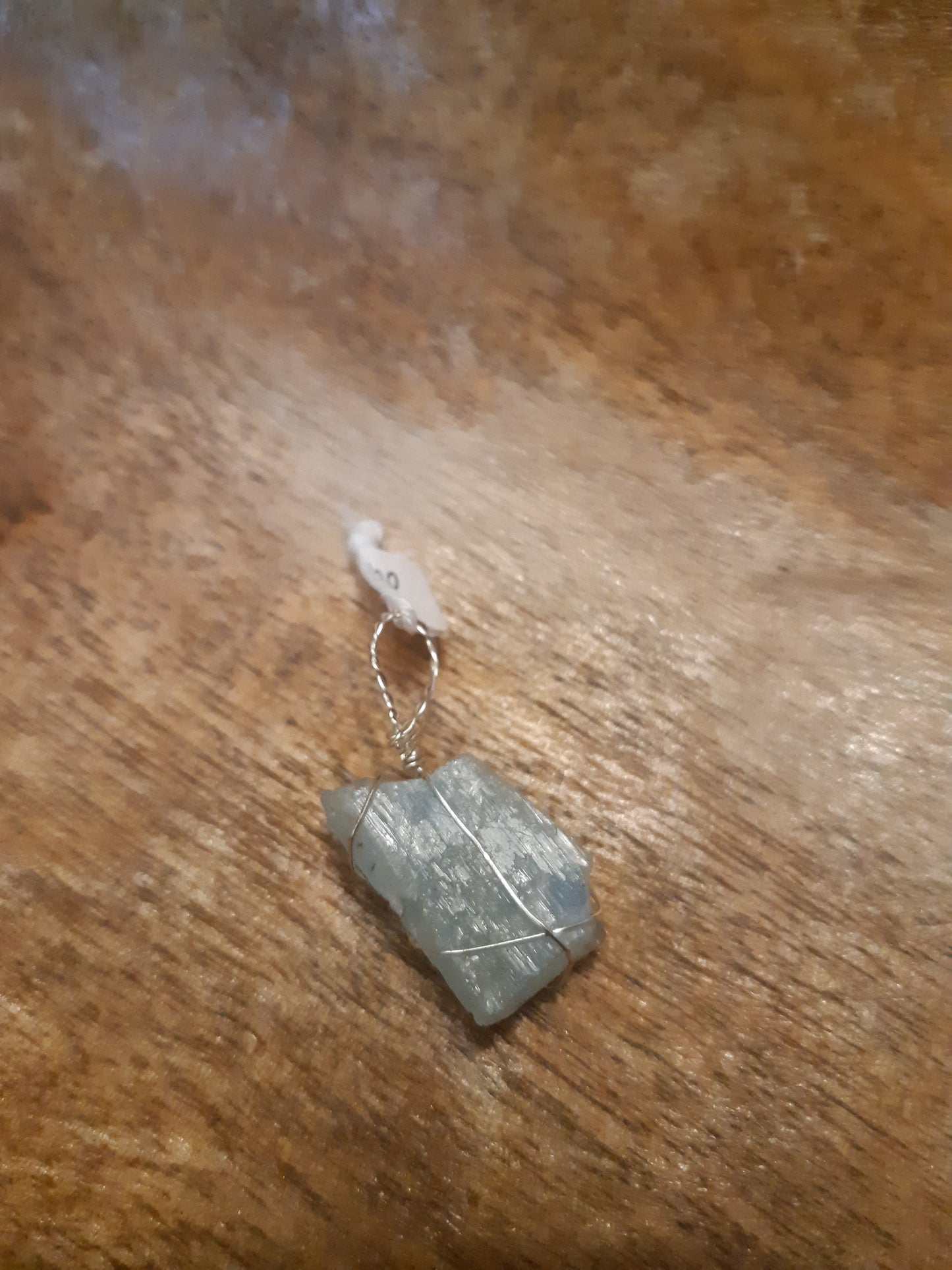 aquamarine wire wrapped pendants