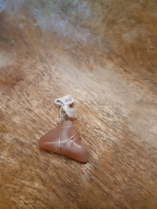 rhodochrosite wire wrapped pendants