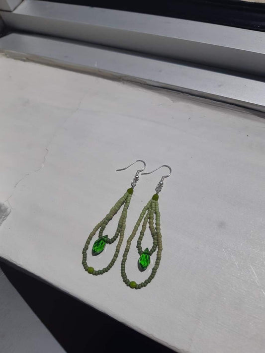 Sage loops with tear drops